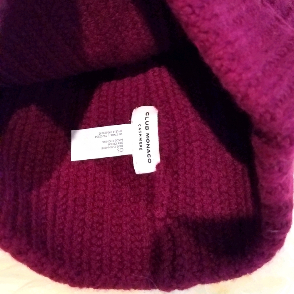 NEW Club Monaco 100% Cashmere Unisex  Hat